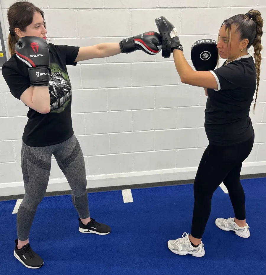 One-to-one boxing padwork with a DB's Workouts trainer