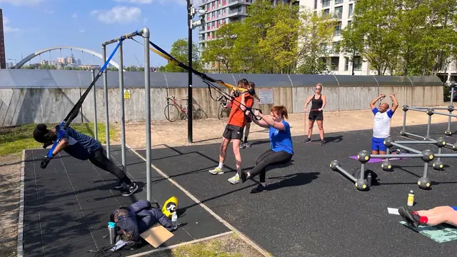 Group outdoor training session East London