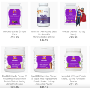 Screenshot of Fit4Mii Nutrition store
